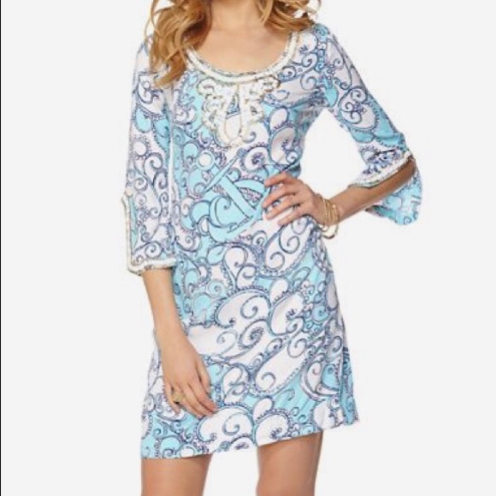 Lilly Pulitzer blue tunic dress Size XS EUC